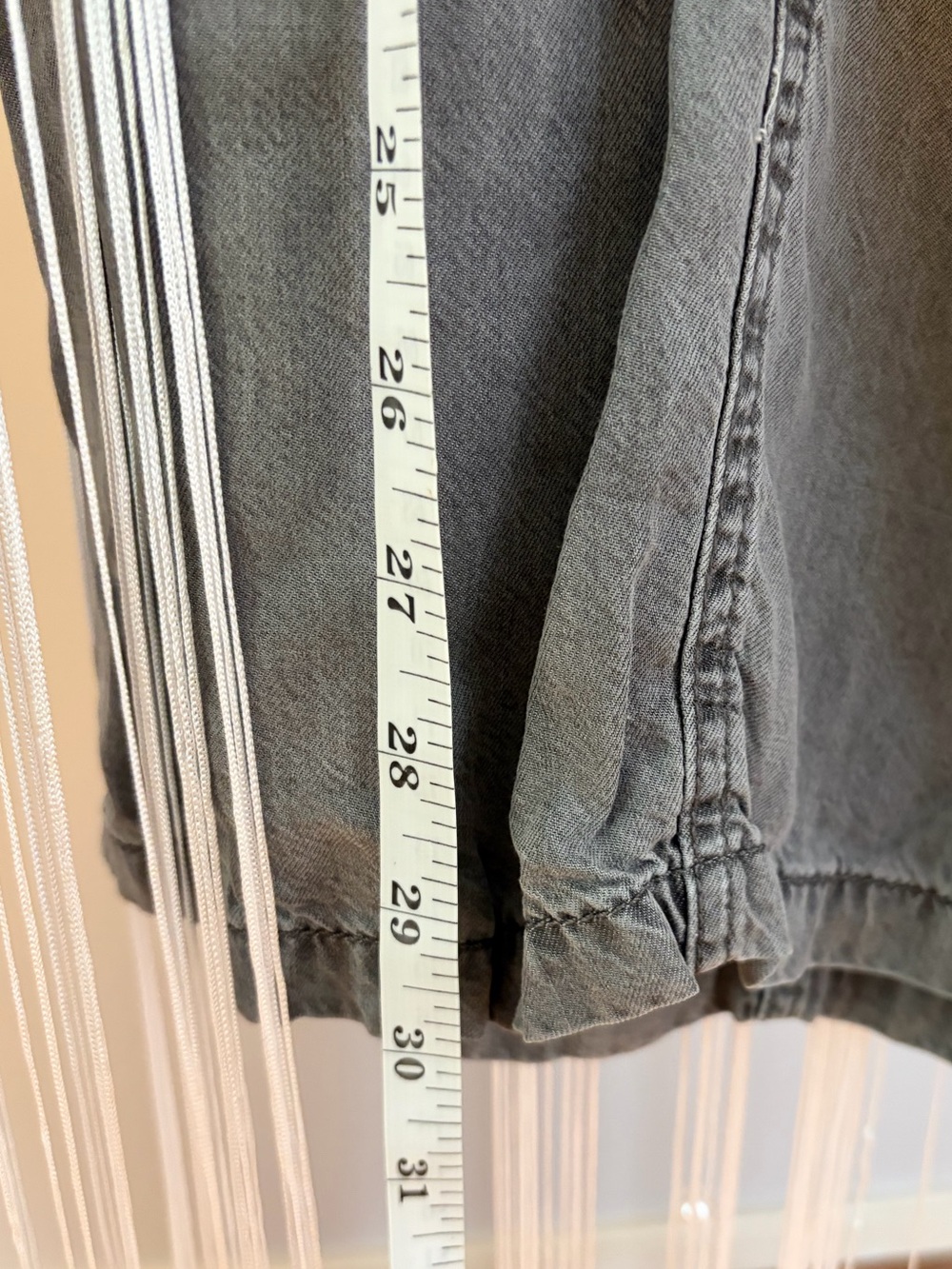 Current Air Women's Mineral-Washed Tiered Wide-Leg Pants - Grey - Picture 7 of 10